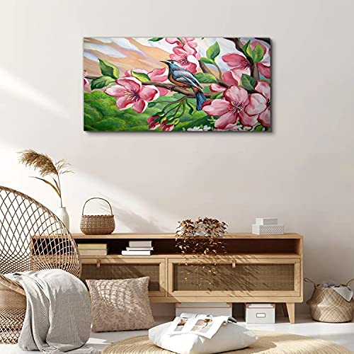 Tableau image impression photo fleurs d'oiseau 100x50cm Coloray - 3