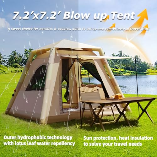 Carpa inflable para camping 4 personas con bomba miniatura 3