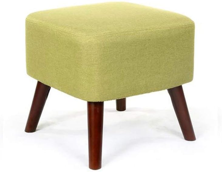 SBTXHJWCGLD Doorway Shoe Bench 4 Solid Wood Legs Square Footstool Sofa Stool (Color : A)