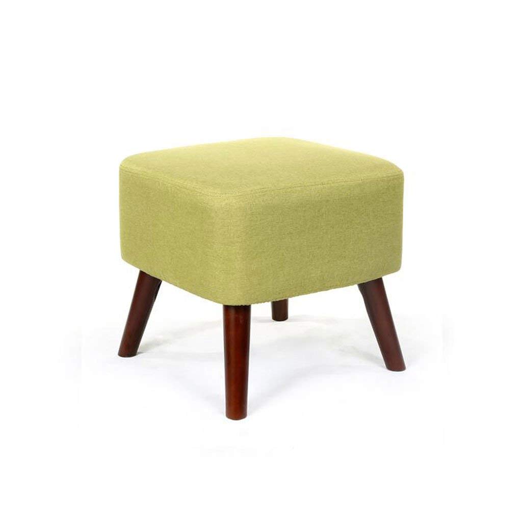 Banc à chaussures en bois massif à 4 pieds et tabouret carré pour entrée