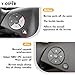 Car Steering Wheel Switch Button Voice Audio Volume Control Cover Replacement for Mercedes Benz C E S Class W204 W212 W221 GLK X204 Repair Multifunction (Grey, 2pack)