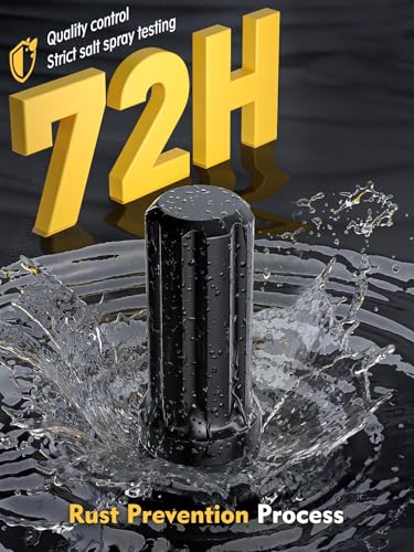 Image of MIKKUPPA 24PCS M14x1.5 Lug Nuts - Replacement for Chevy Silverado 1500 Suburban Traverse, Ford F150, GMC Yukon Sierra 1500, Cadillac XT5 XT6 Aftermarket Wheels Black 2 inch Length 7 Spline Tire Nut