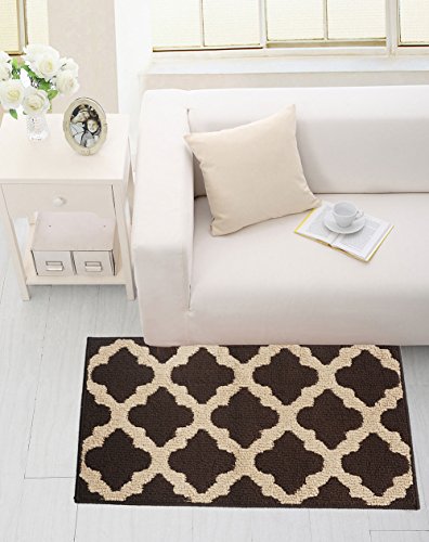 Outdoor Indoor Entrance Doormat, Super Absorbs Mud Latex Backing Non Slip Door Mat Entrance Waterproof Rugs Dirt Debris Mud Trapper Carpet For Patio Porch Garage High Traffic Home Decor (Brown 2) #TOP2