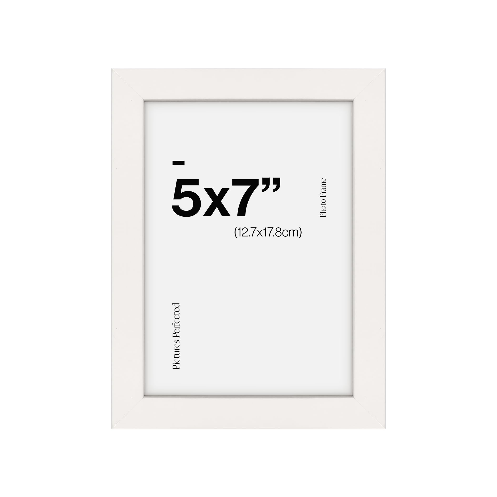 Contemporary White 7x5 Wooden Photo Frame for 7x5 Photos or Pictures