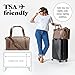 Fit & Fresh Neoprene Weekender Bag for Women – Carry-On Friendly Travel Duffel with Expandable Sides, Trolley Sleeve & Pockets – Lightweight, Water-Resistant Overnight Bag for Weekend Trips, Taupe