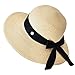 SOMALER Womens Straw Sun Hats Wide Brim Foldable Beach Hats UV UPF 50+ Summer Sun Travel Hat for Women