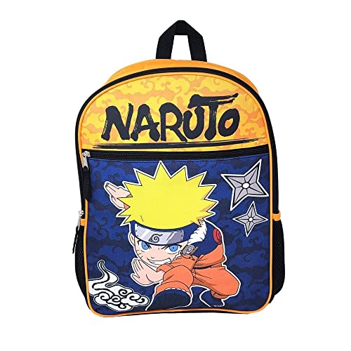 Bioworld Mochila Naruto de 40,6 cm com 1 bolso frontal