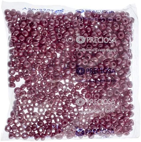 John Bead Czech Glass Seed Beads 32/0 (8mm) Opaque Dark Red Sfinx 250Grams Beads for DIY Arts Crafts Jewelry Bracelets Necklaces Earrings Making