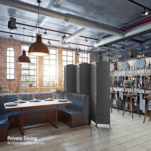 Sorbus 6 Panel Room Divider 6 ft. Tall - Privacy Screen, Extra Wide Double Hinged Panels, Mesh Hand-Woven Design, Partition Room Dividers and Folding Privacy Screens, Wall Divider for Room Separation