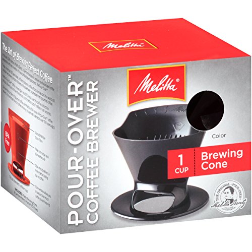 Melitta Coffee Maker, Single Cup Pour-Over Brewer, Black (Pack of 8)