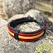 Pulsera Bandera España, diseño Elegante Colores Intensos. Pulsera de Cuero