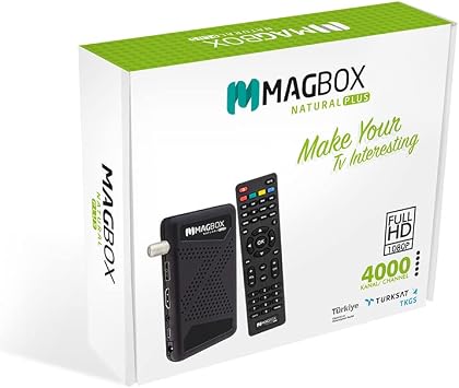 Magbox Natural Plus, TKGS'li, Youtube, USB Mini Full HD Uydu Alıcısı, Hdmi Kablo dahildir,