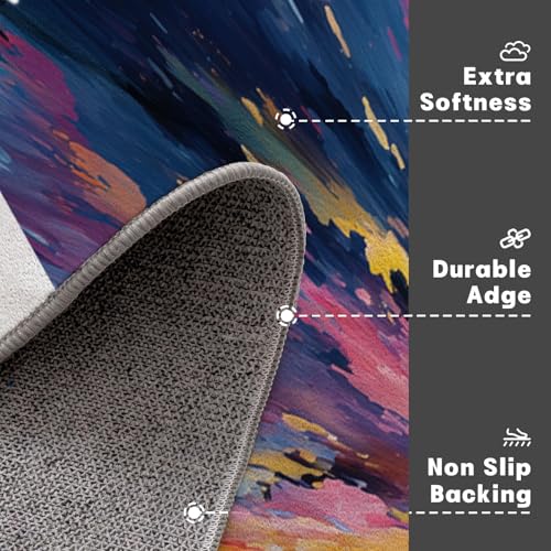 Tapis rond lavable absorbant et antidérapant style moderne - 6