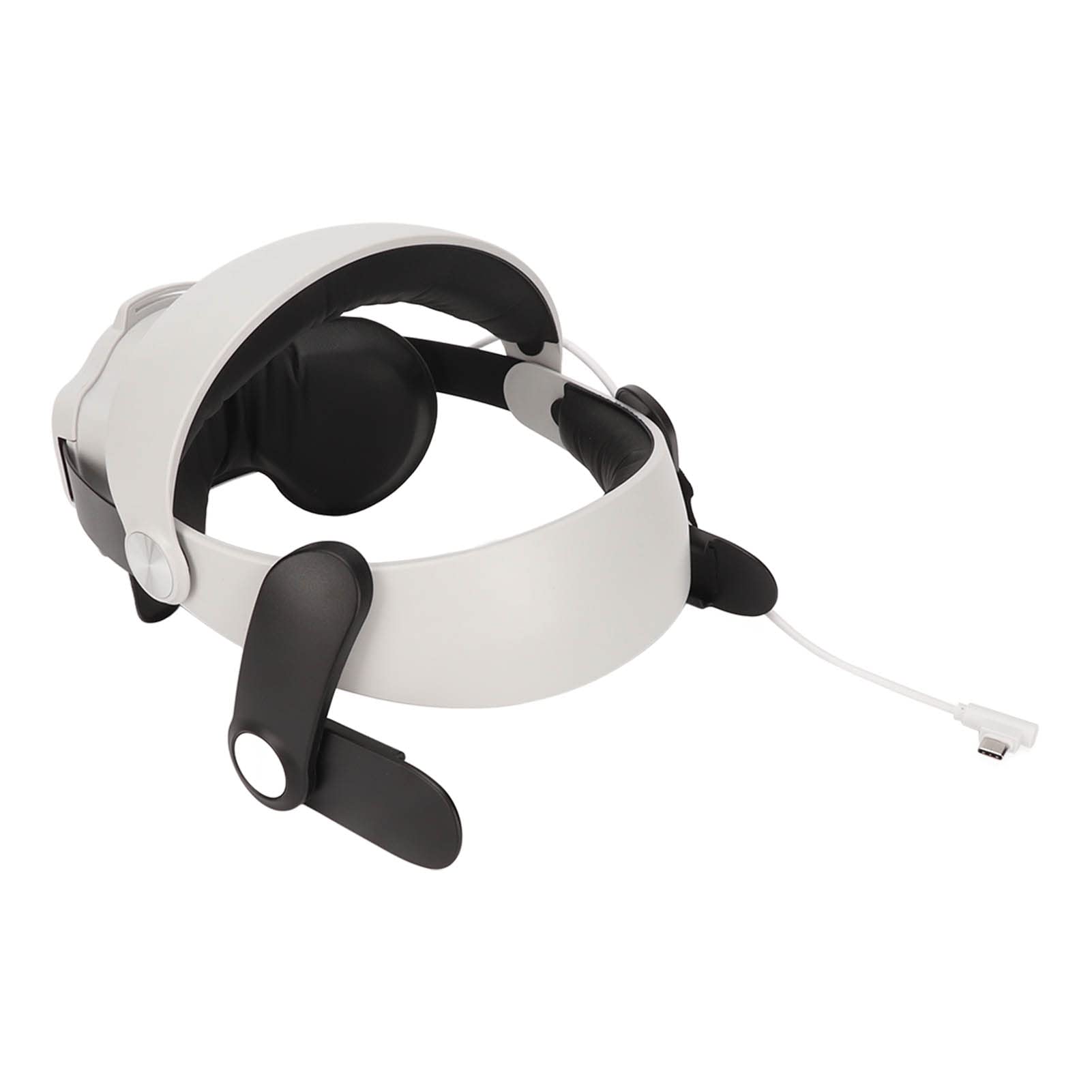 Correa de Cabeza Ajustable para Quest 2, Diadema Transpirable con Batería de Gran Capacidad de 5300 MAh, Diseño de Capucha Redonda, Reemplazo de Correa de Cabeza VR para Juegos y