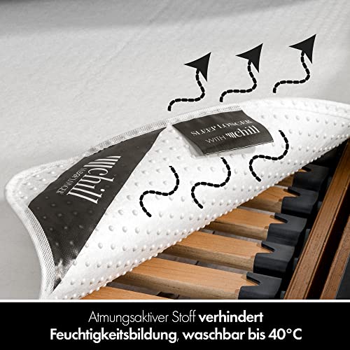 chill SLEEPLONGER Matratzenunterlage 90x200 cm - Lattenrost Matratzenschoner mit Noppen - Antirutsch Lattenrostschoner 90 x 200 cm für Matratze & Boxspringbett - Vegan & Atmungsaktiv