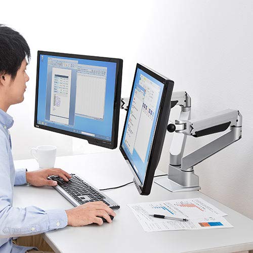 Amazon.co.jp: イーサプライ モニターアーム 2画面 3関節 デュアル