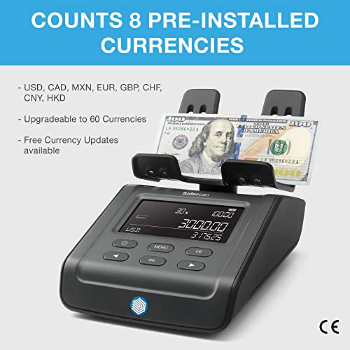 Safescan 6165 Advanced Money Counting Scale,  Counts Bills, Coins, Coin Rolls And Bill Bundles, Multi-Currency, Easy To Update, Clear Display Panel, 3 Year Warranty #TOP2