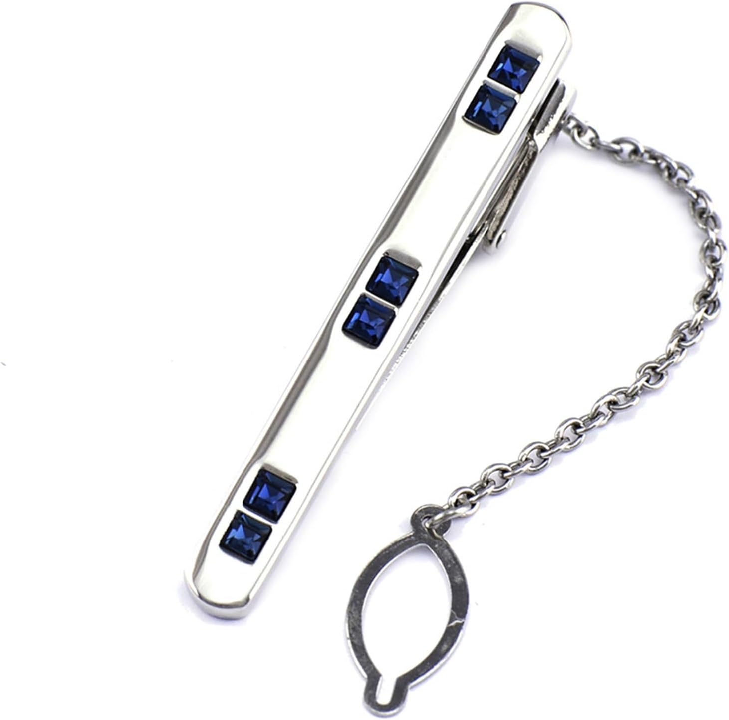 Six Diamond Tie Clip Business Set with Square