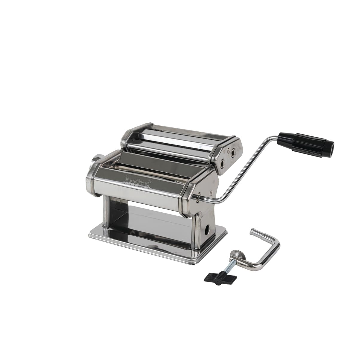 YOOCOOK - Machine à pâtes manuelle - Inox - 7 épaisseurs réglables, machine à pâtes en acier inoxydable avec rouleau et cutter, machine à pâtes à manivelle à la main pour spaghetti, lasagnes, etc.