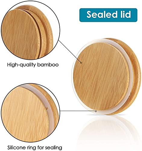 Image of Femora Borosilicate Glass Jars with Bamboo Lid I 1000ml Each-Pack of 4 | Transparent Airtight Borosilicate Kitchen Containers Set | Glass Jars for Cookies Snacks Pulses Dry Fruits Nuts