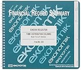 Ekonomik DD Wirebound Form Dd Check Register W/10 Left Distribution Columns, 8-3/4X10