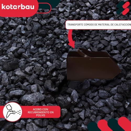 Miniatura 2 de Kotarbau Caja Para Cenizas, Recipiente Con Asa, Accesorio De Chimenea, Ideal Para Transportar Ceniza, Leña O Carbón, Cubo, Bandeja, Ideal Para Estufa, Chimenea, Barbacoa, Acero, Marrón