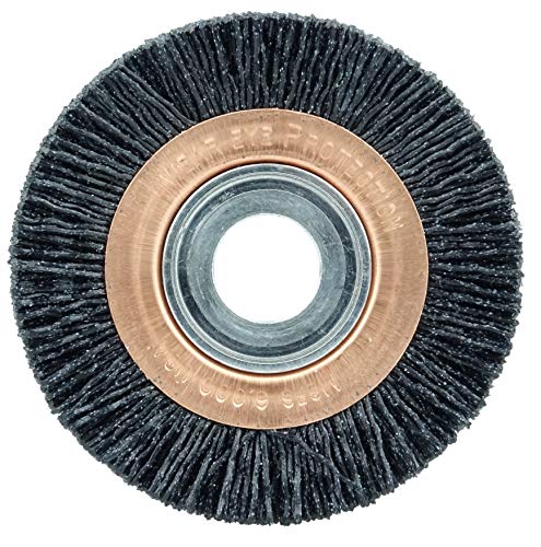 Image of Weiler 31241 Burr-Rx 3 inch Heavy-Duty Narrow Face Wheel, .035 /80CG Crimped Fill, 5 /8 inch-1 /2 inch Arbor Hole, Made in The USA (Pack of 2)