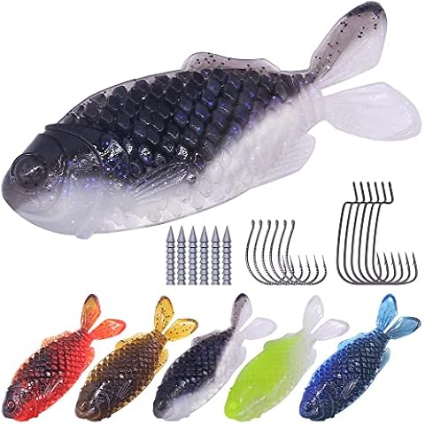 XFISHMAN Realistic Bluegill Soft Plastic Lures Cover