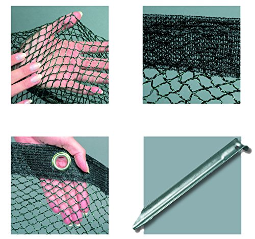 VT 148041 afdeknet voor de vijver, 6 x 3 m, 6 grondpen, cover net, zwart - Image 6