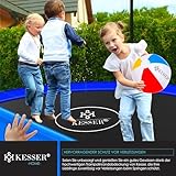 KESSER® - Trampolin Randabdeckung Ø 305 cm, 30cm breit 100% UV-beständig reißfest Federabdeckung inkl. Beachball Blau - 9