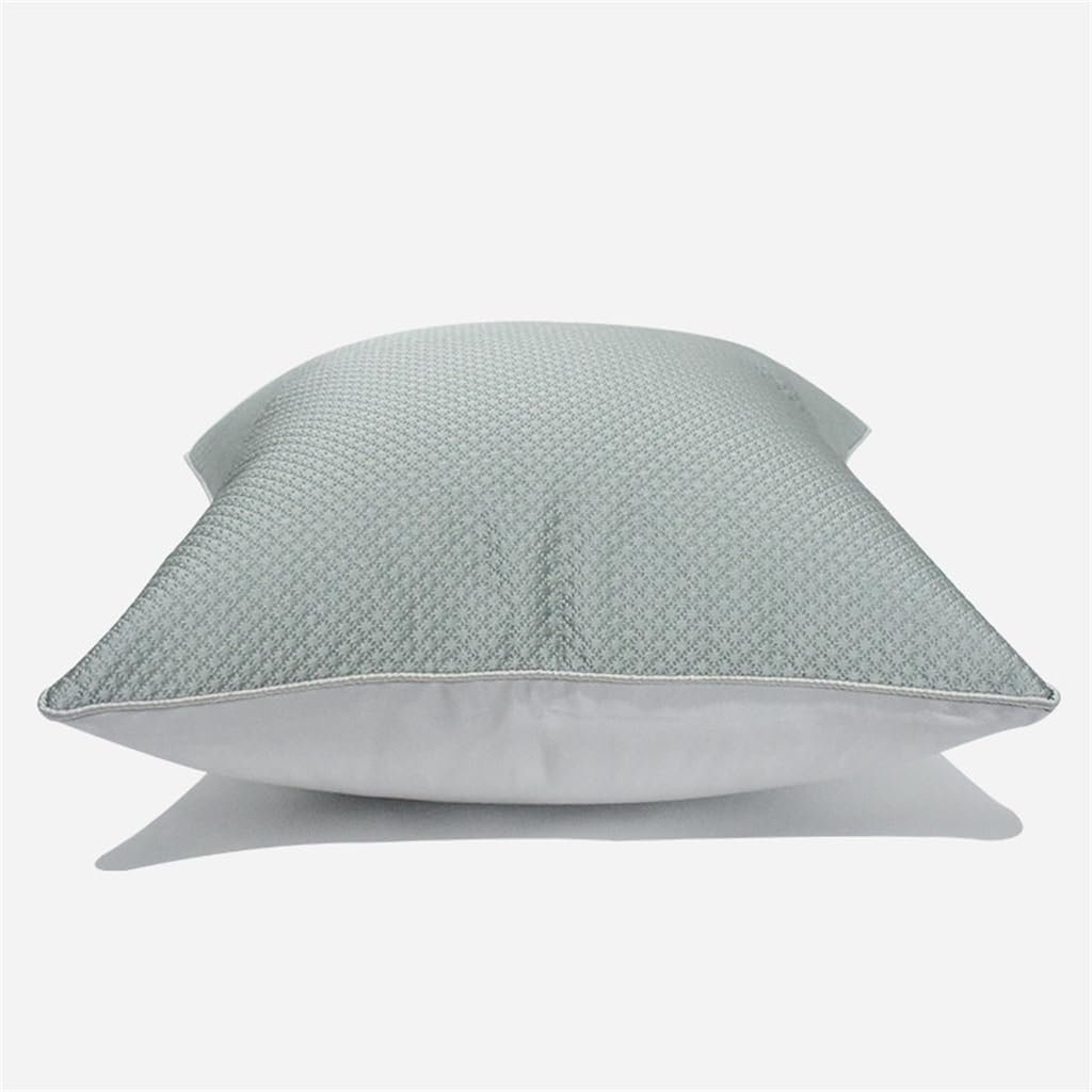 HBJWOV Chinese Light Green Plaid Pillow Case Hotel Model Room Soft ometric Pattern Cushion