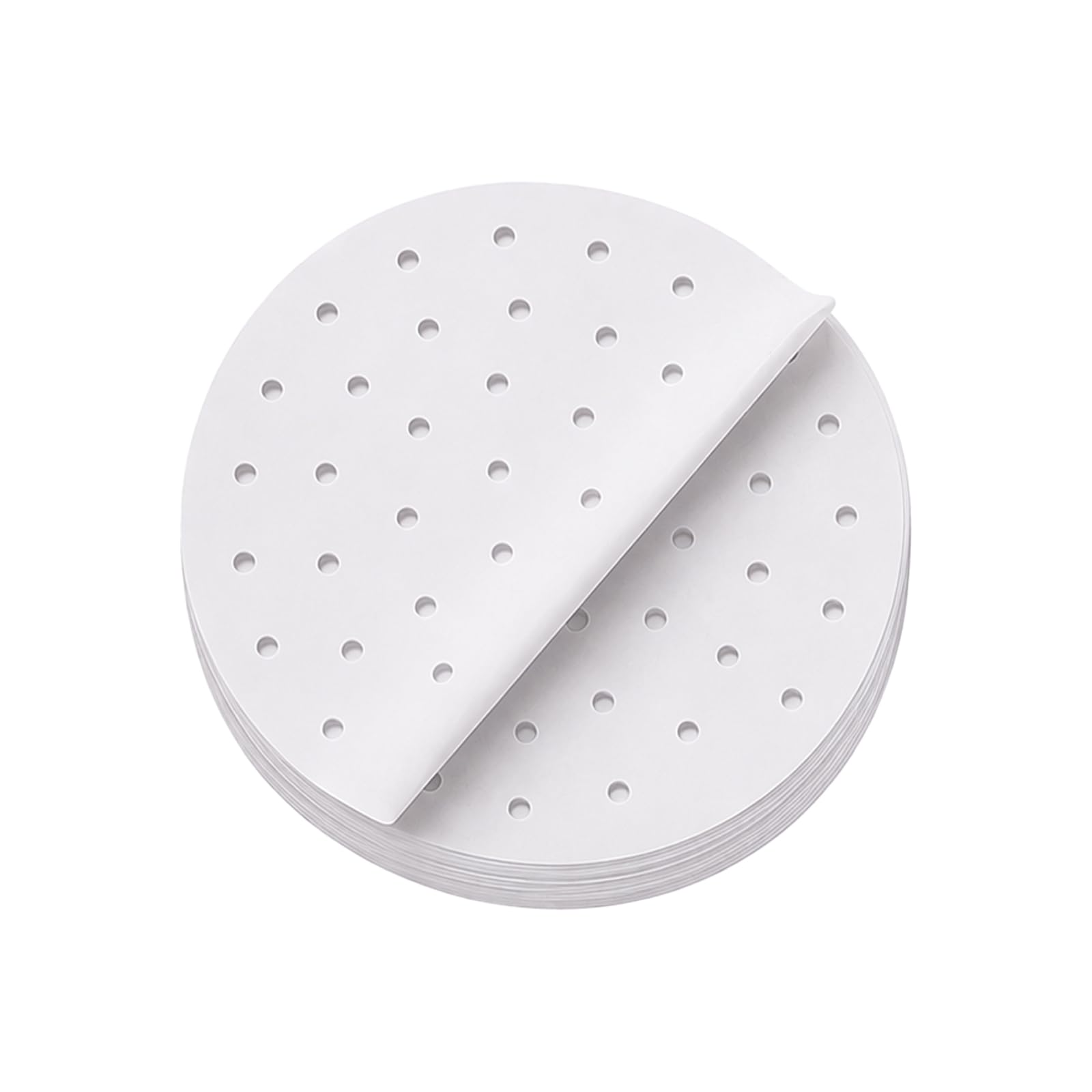 100 Piezas 15cm Papel para Freidora de Aire 3-5L, Redondo, Perforado Blanco | sin blanquear, antiadherente, resistente al agua y al aceite, sin bpa, desechable air fryer papel