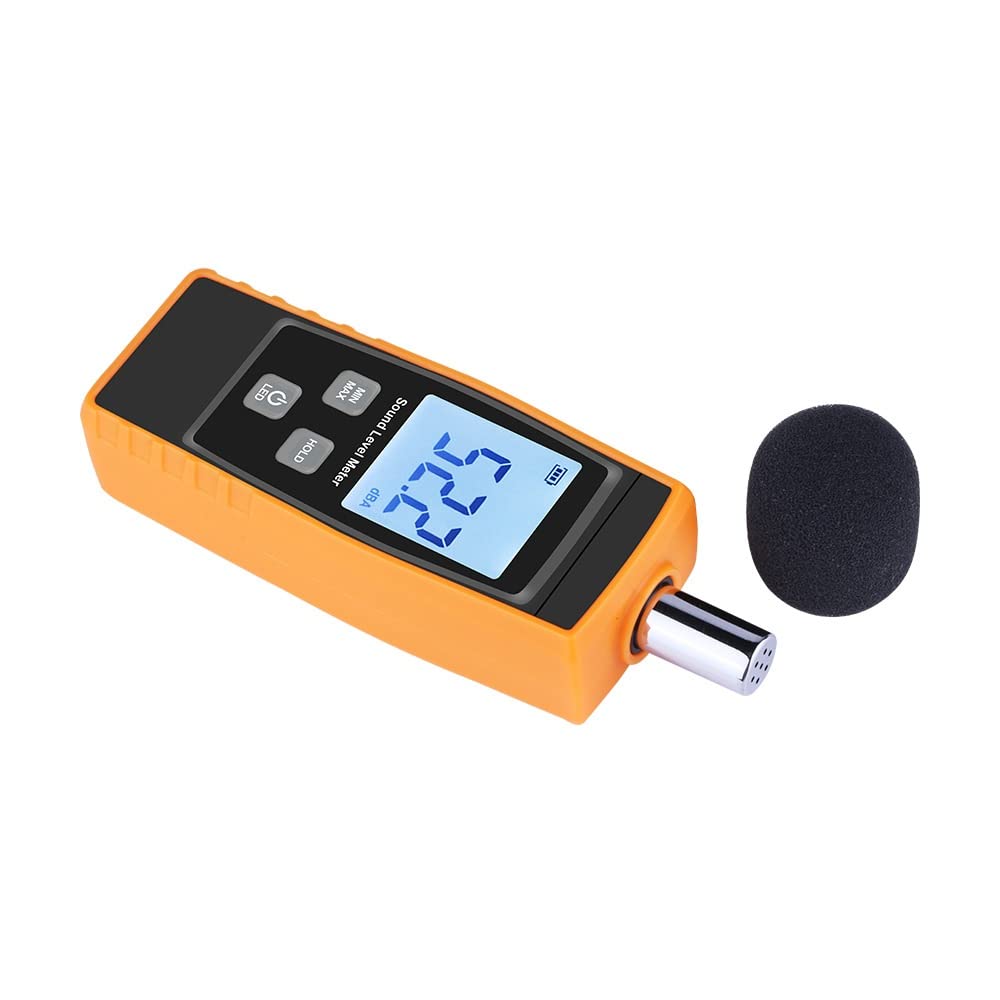 Sonómetro portátil, mini medidor de ruido digital, comprobador decibelios, alarma, con, rango 30 a 130 dBA