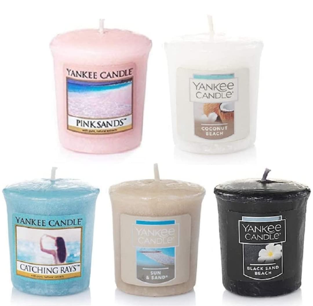 Yankee Candle Samplers - Candele votive da spiaggia, confezione da 10
