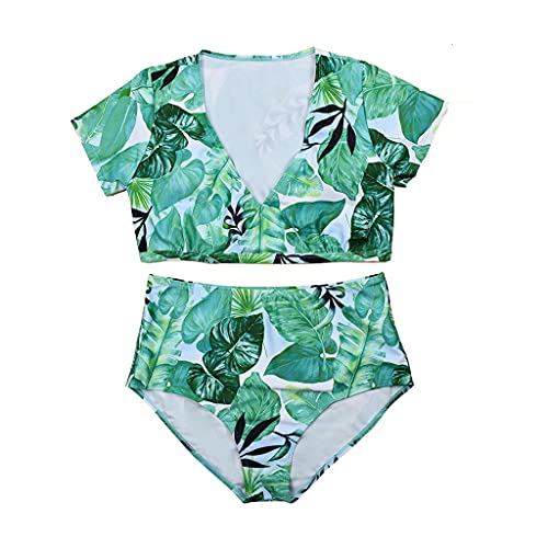 Bikini grande taille imprimé fleuri 5XL pour femme CLSDRZC