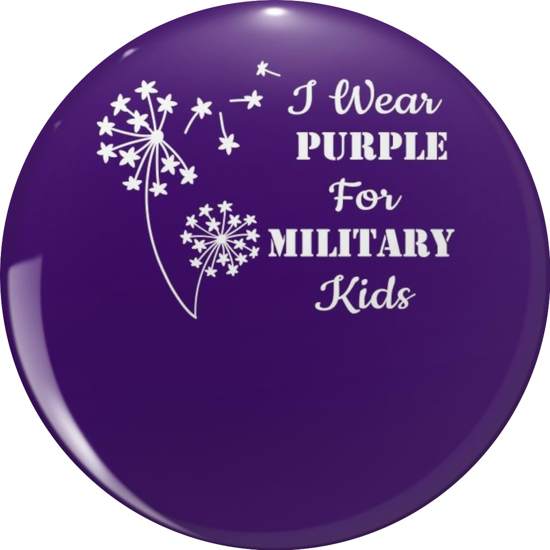 I Wear Purple For Military Kids Month Of The Military Child Pin Lapel Pin Brooch Steel Pins Badge 0.75
