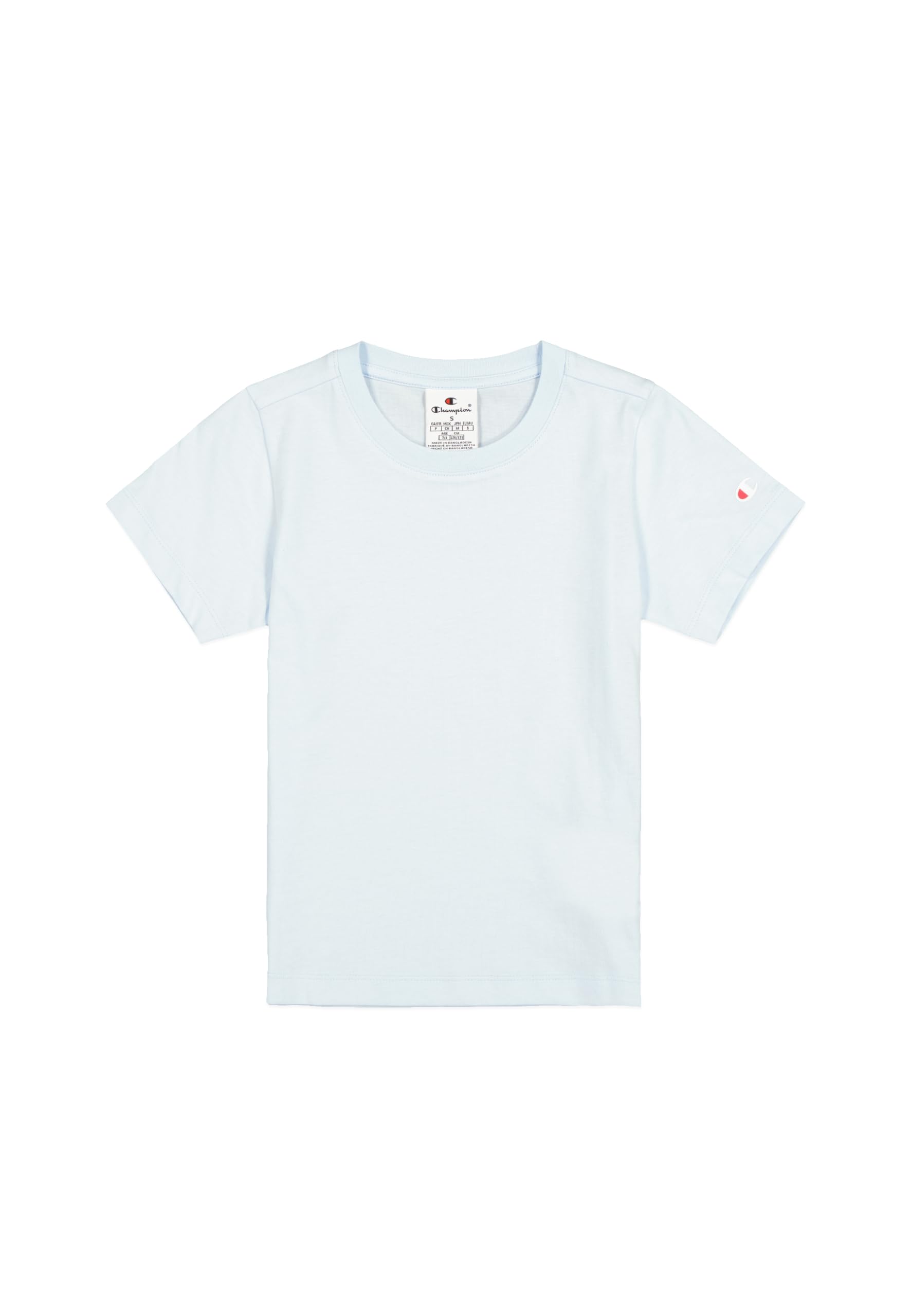 Champion Girl's Legacy Girl - Graphic Crewneck T-Shirt, Blue (BS187), M