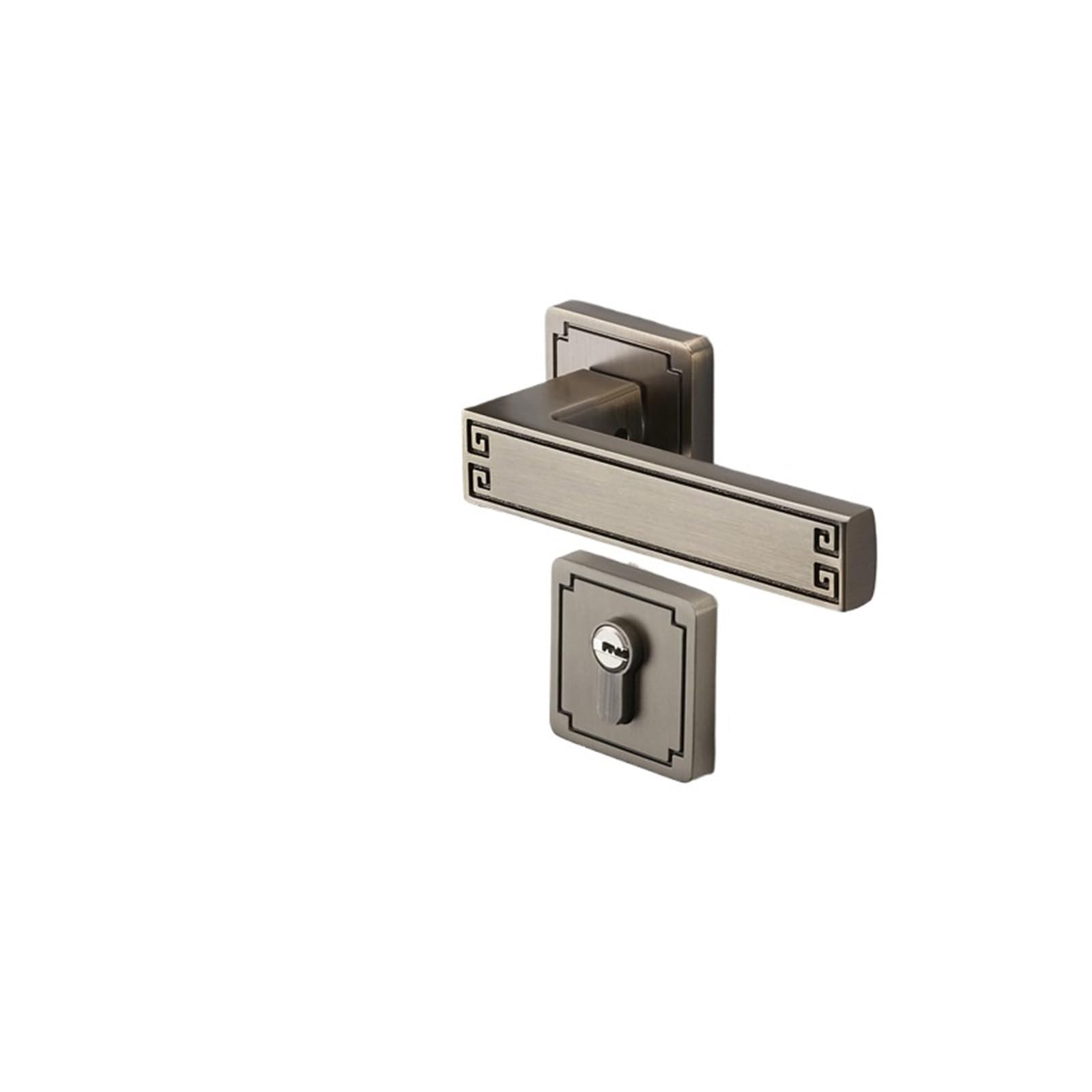 Poignée de porte fendue bronze silencieuse et serrure de porte intérieure