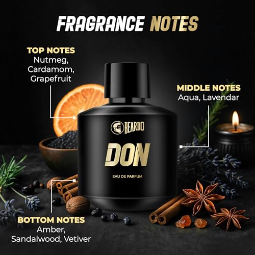 Image of Beardo Don Perfume for Men,100ml | With Melon, Jasmin, Vannila Intense Fresh | Strong Long Lasting Mens Perfume | EAU DE PARFUM Men | Gift For Men | Gift for husband | Gift for boyfriend