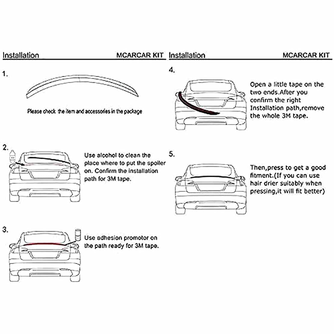 do BMW serii 5 G30 2018 2019 2020, ABS tylny bagażnik stabilność tylna klapa tylna klapa okno dachowe warga Tailfin dekoracja modyfikacja auto