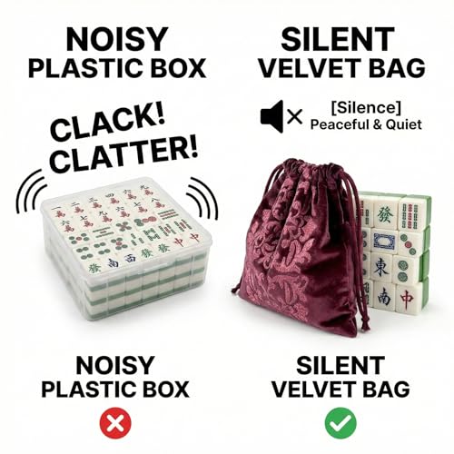 Bolsa de Terciopelo para Fichas Mahjong - Púrpura miniatura 4