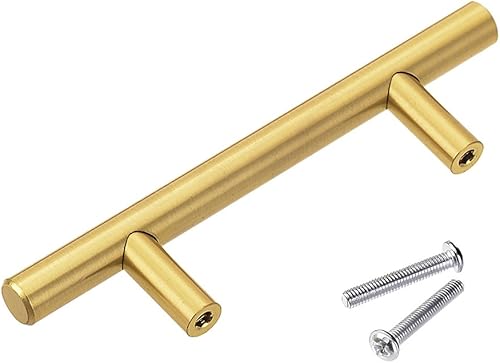 Lizavo 701BBORBBLK - Manijas doradas modernas para gabinetes, estilo europeo, estilo europeo, estilo europeo, para gabinetes de cocina (3 pulgadas