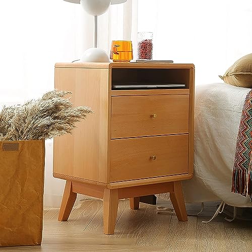 Table de chevet rustique bois et 2 tiroirs pour chambre ordonnée et pratique - 3