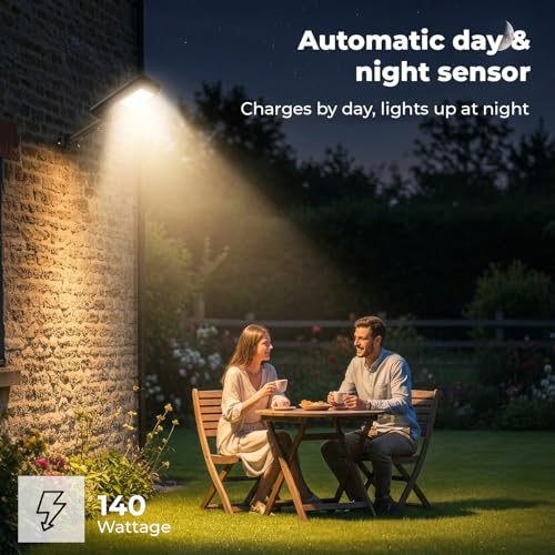 Image of Lifelong 140 W Solar Light for Outdoor Garden | 10000 mAh Waterproof Wall Light with Remote| Street Light with 2000 Lumens | Motion Sensor | Energy Saving for Home| Ideal for Gate, Yard & Pillar etc