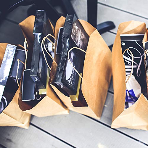 BagDream 100Pcs 16x6x12 Inches Kraft Paper Bags with Handles Bulk Gift Bags Shopping Bags for Grocery, Merchandise, Recycled Large Brown Paper Bags - Image 5