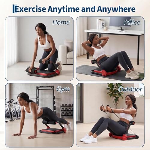 Ab Machine,Height Adjustable Sit Up Abdominal Exercise Machine with 4 Adjustable Resistance, 264 LBS Weight Capacity,Ab Crunch Trainer for Home Office Gym by EliteEdge - Image 6