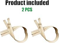 Vista 3 de YaHoGa 2 cremalleras separadoras #5 de 5 pulgadas para chaquetas de costura, chaqueta con cremallera, cremalleras de plástico moldeado beige, a