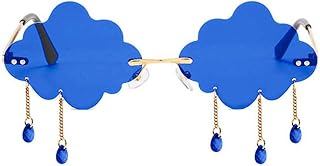 Rimless Cute Sunglasses For Women Trendy Vintage Creative 90s Sunglasses Funny Cloud Shaped Disco Glasses