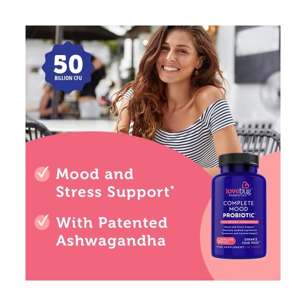 Lovebug Probiotics Tägliches Probiotikum für Frauen, 30 verzögerte Probiotika-Kapseln mit Ashwaganda, Kurkuma und B12… – Bild 6