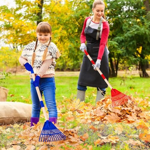 2 piezas de rastrillos infantiles de jardín desmontables miniatura 7